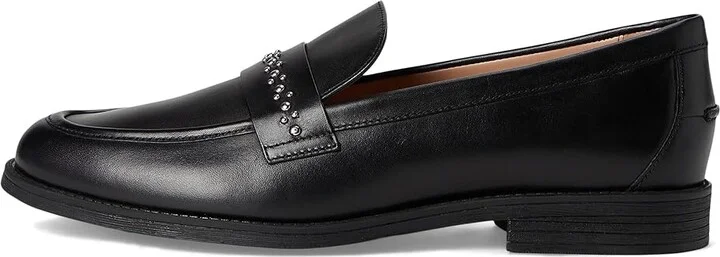 Cole Haan Stephie Embellished Loafers Women's Flat Shoes Black Leather : 5 B - Medium - Image 6