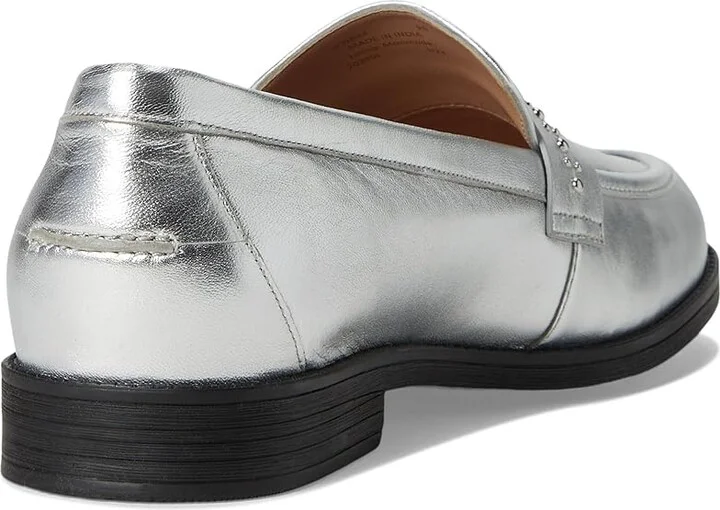 Cole Haan Stephie Embellished Loafers Women's Flat Shoes Silver Leather/Silver Studs : 10 B - Medium - Image 4