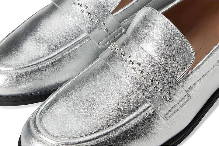 Cole Haan Stephie Embellished Loafers Women's Flat Shoes Silver Leather/Silver Studs : 10 B - Medium - Image 7