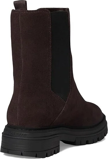 Cole Haan Tahoe Featherfeel Chelsea Boot Women's Shoes Dark Chocolate Suede Waterproof : 7 B - Medium, Leather - Image 4