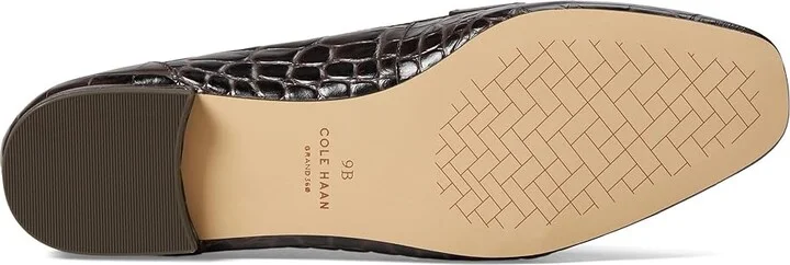 Cole Haan Tarese Soft Loafers Women's Flat Shoes Dark Chocolate Croc Print Leather : 5 B - Medium - Image 3