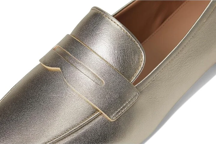 Cole Haan Tarese Soft Loafers Women's Flat Shoes Soft Gold Leather : 8 B - Medium - Image 7