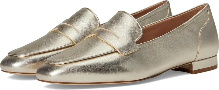 Cole Haan Tarese Soft Loafers Women's Flat Shoes Soft Gold Leather : 8 B - Medium