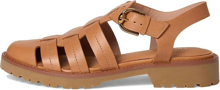 Cole Haan Tatiana Fisherman Sandals Women's Wedge Shoes Biscuit Leather : 8 B - Medium - Image 6