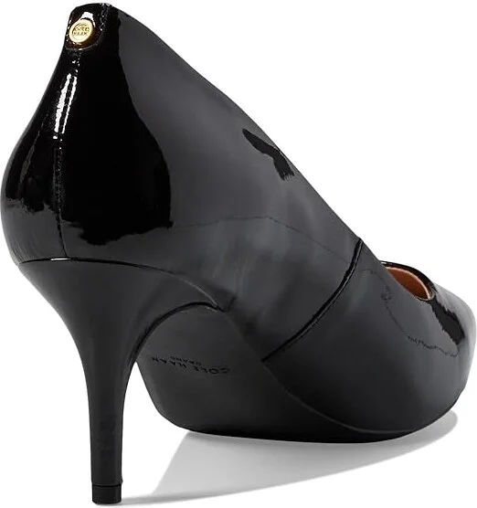 Cole Haan The Go-to Park Pump 65mm Women's Shoes Black Patent Leather : 8 B - Medium, Suede/Leather - Image 4