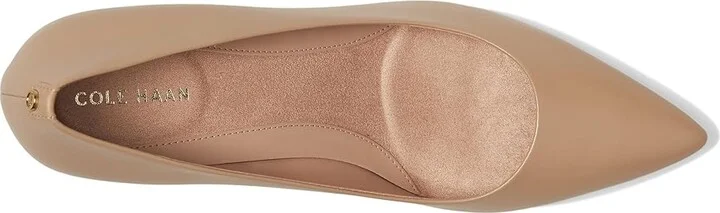Cole Haan The Go-to Park Pump 65mm Women's Shoes Tuscan Sand Leather : 9 B - Medium, Suede/Leather - Image 2