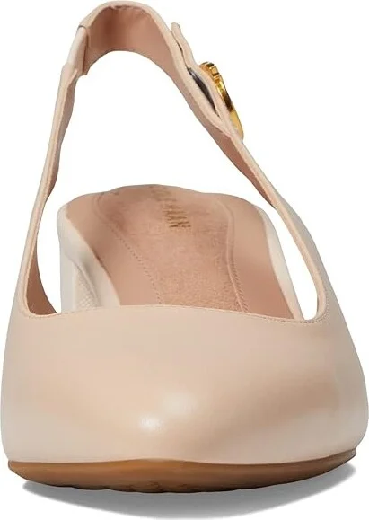 Cole Haan The Go-To Slingback Pump 45 mm Women's Shoes Bleached Tan Leather : 10 B - Medium, Textile - Image 2