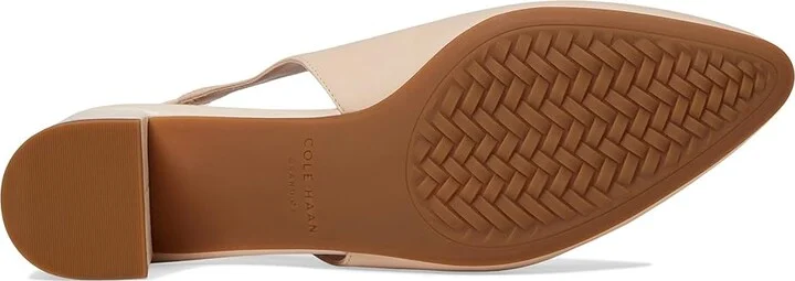Cole Haan The Go-To Slingback Pump 45 mm Women's Shoes Bleached Tan Leather : 10 B - Medium, Textile - Image 3