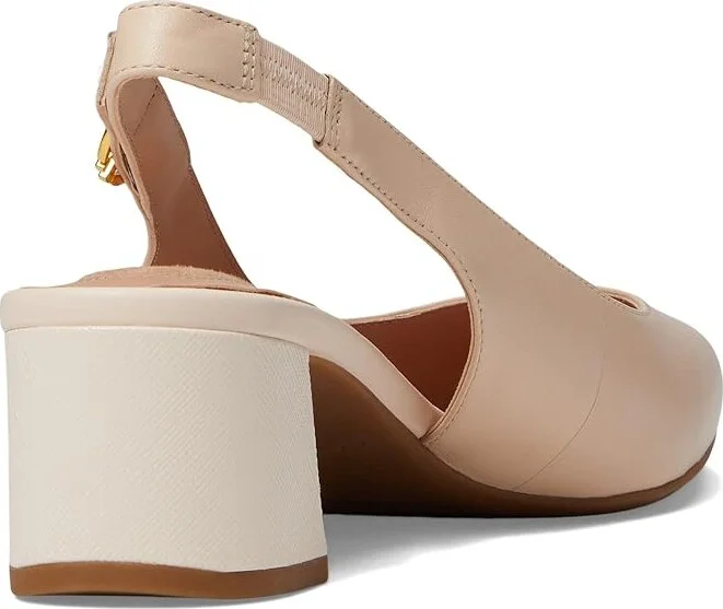 Cole Haan The Go-To Slingback Pump 45 mm Women's Shoes Bleached Tan Leather : 10 B - Medium, Textile - Image 4