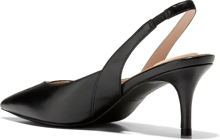 Cole Haan The Go-To Slingback Pump 65MM High Women's Heels Black Leather/Black Lizard Print Leather : 7.5 B - Medium - Image 4