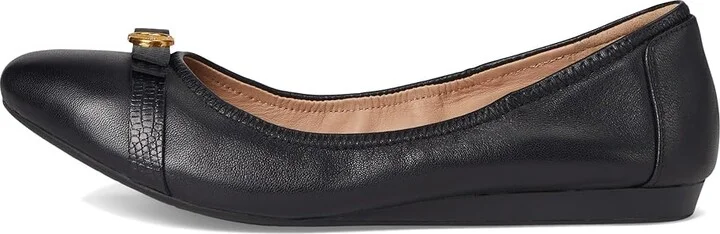Cole Haan Tova Bow Ballet Women's Shoes Black Leather : 5 B - Medium - Image 6