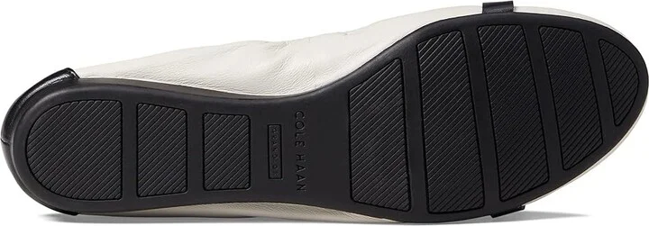 Cole Haan Tova Bow Ballet Women's Shoes Ivory/Black Leather : 5.5 B - Medium - Image 3