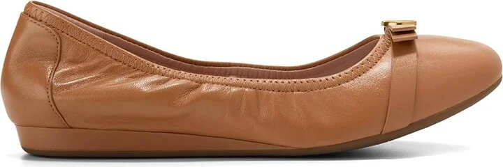Cole Haan Tova Bow Ballet Women's Shoes Pecan Leather : 8 B - Medium - Image 7