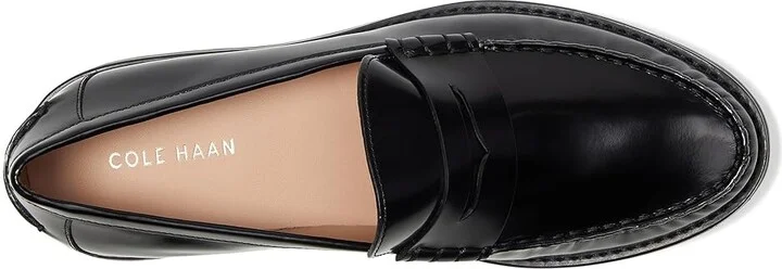 Cole Haan Treena Lug Loafers Women's Shoes Black Box Leather : 7.5 B - Medium - Image 2