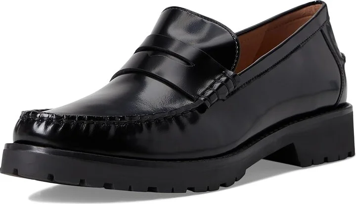 Cole Haan Treena Lug Loafers Women's Shoes Black Box Leather : 7.5 B - Medium - Image 5