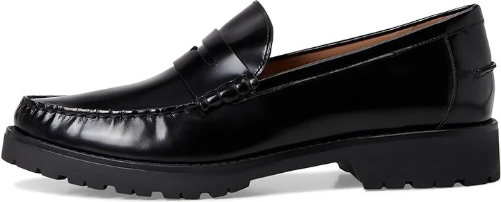 Cole Haan Treena Lug Loafers Women's Shoes Black Box Leather : 7.5 B - Medium - Image 6