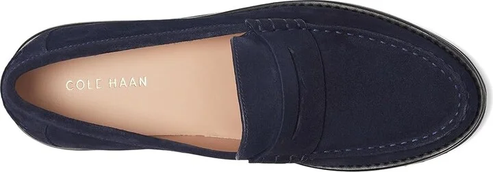 Cole Haan Treena Lug Loafers Women's Shoes Midnight Moon Suede : 11 B - Medium, Leather - Image 2
