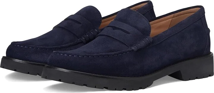 Cole Haan Treena Lug Loafers Women's Shoes Midnight Moon Suede : 11 B - Medium, Leather