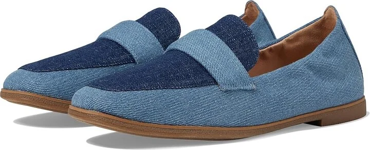 Cole Haan Trinnie Soft Loafers Women's Flat Shoes Light Denim/Dark Denim : 6 B - Medium, Leather