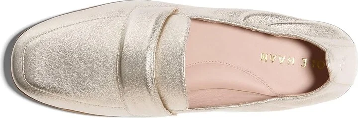Cole Haan Trinnie Soft Loafers Women's Flat Shoes Soft Gold Leather : 9 B - Medium - Image 2