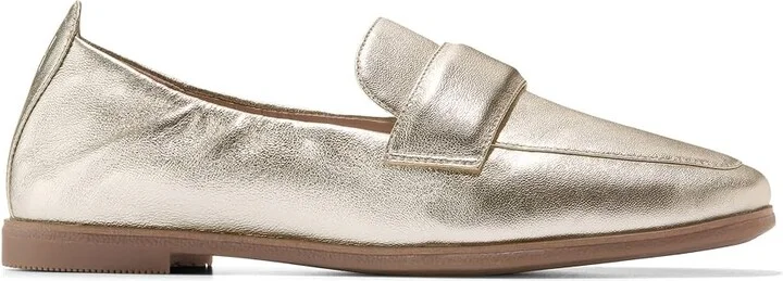 Cole Haan Trinnie Soft Loafers Women's Flat Shoes Soft Gold Leather : 9 B - Medium - Image 6