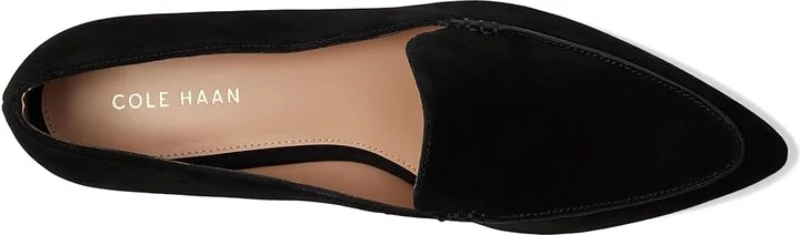 Cole Haan Valantina Loafer Women's Flat Shoes Black Suede : 8.5 B - Medium, Leather - Image 2