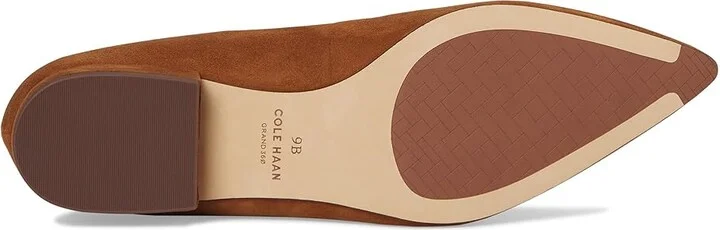 Cole Haan Valantina Loafer Women's Flat Shoes Tobacco Suede : 6 B - Medium, Leather - Image 3