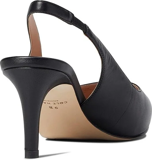 Cole Haan Vandam Sling Back Pump 65 mm Women's Shoes Black Leather : 10 B - Medium - Image 4