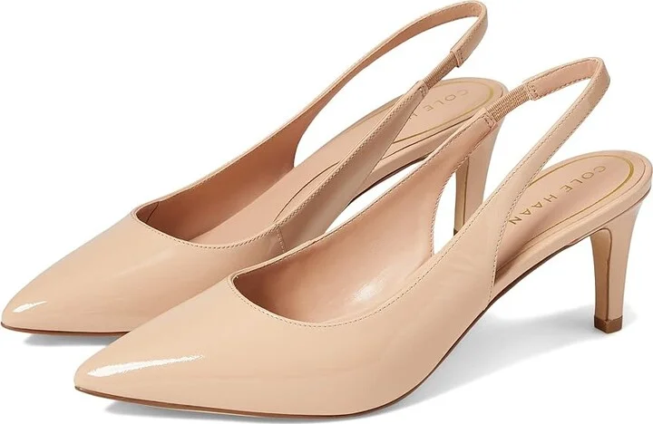 Cole Haan Vandam Sling Back Pump 65 mm Women's Shoes Brush Patent : 10.5 B - Medium, Leather