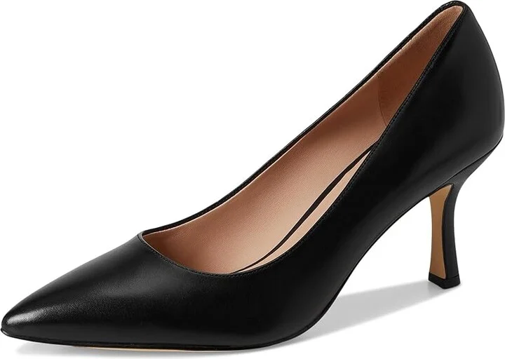 Cole Haan Vivica Pointed Toe Pumps High Women's Heels Black Leather : 8.5 B - Medium - Image 5