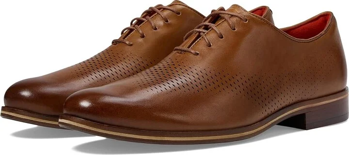 Cole Haan Washington Grand Laser Wing Oxford Men's Lace up casual Shoes British Tan/Lava Energy : 10 D - Medium, Leather