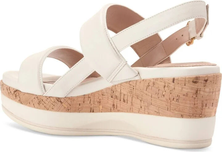 Cole Haan Women's Aislin Wedge Sandals - Ivory Leather, Natural Cork - Image 3