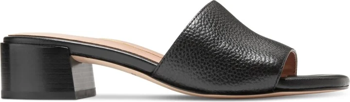 Cole Haan Women's Calli Single-Band Block-Heel Dress Sandals - Striped Raffia, Biscuit Leather - Image 6