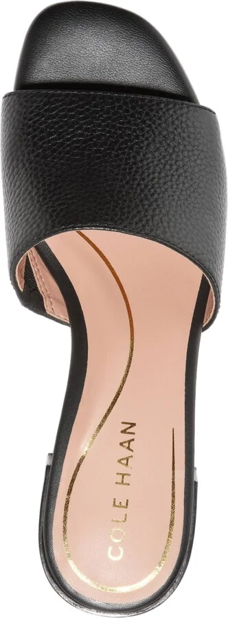 Cole Haan Women's Calli Single-Band Block-Heel Dress Sandals - Striped Raffia, Biscuit Leather - Image 8