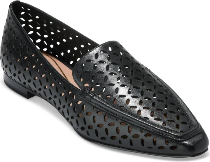 Black Perforated Leather