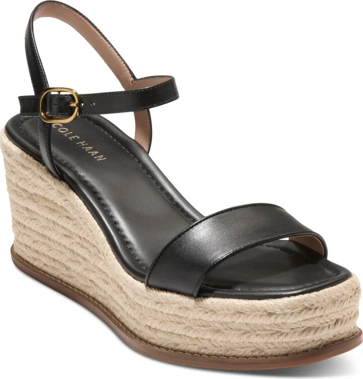 Cole Haan Women's Cloudfeel Keeton Espadrille Flatform Wedge Sandals