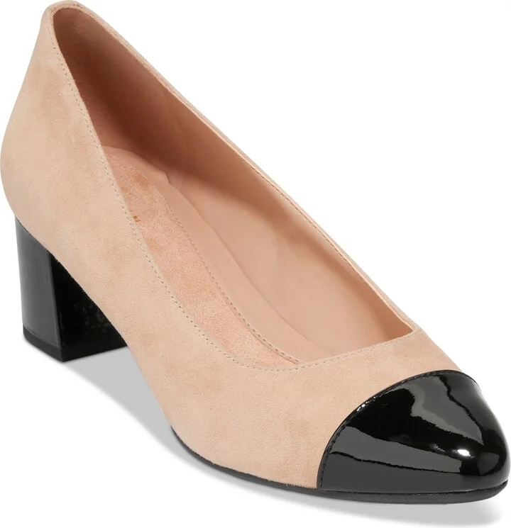 Cole Haan Women's Go-To Block Heel Pumps - Brush, Black