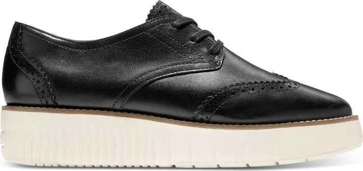 Cole Haan Women's Grand City Platform Oxford Flats - Gold Talca, Ivory - Image 6