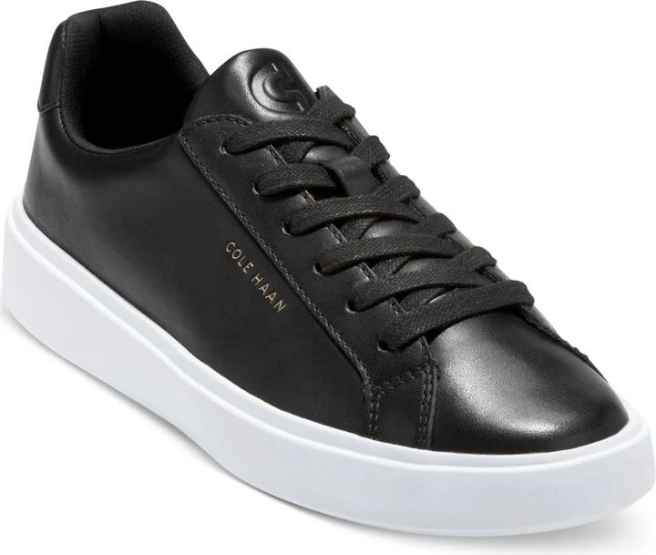 Cole Haan Women's Grand Crosscourt Daily Lace-Up Low-Top Sneakers - Black, White