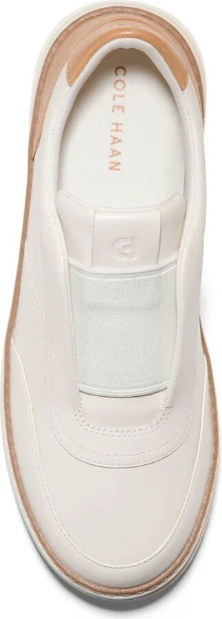 Cole Haan Women's GrandPrÃ¸ Maxfield Slip-On Sneakers - Ivory, Biscuit Leather - Image 4