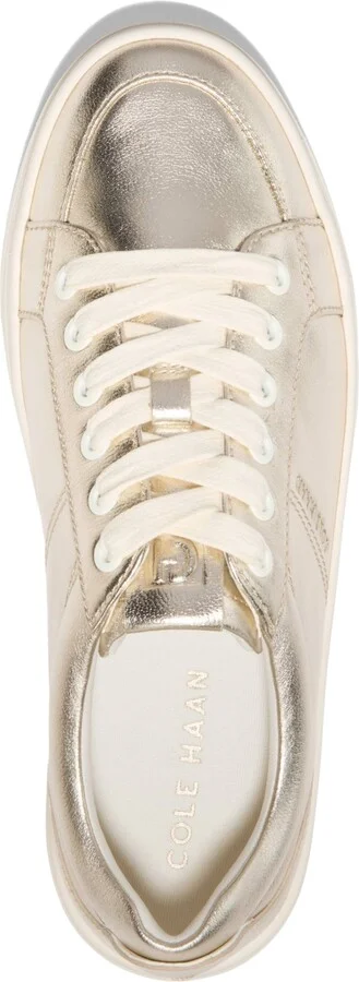 Cole Haan Women's Grandpro Max Platform Sneakers - Soft Gold Metallic, Ivory - Image 4