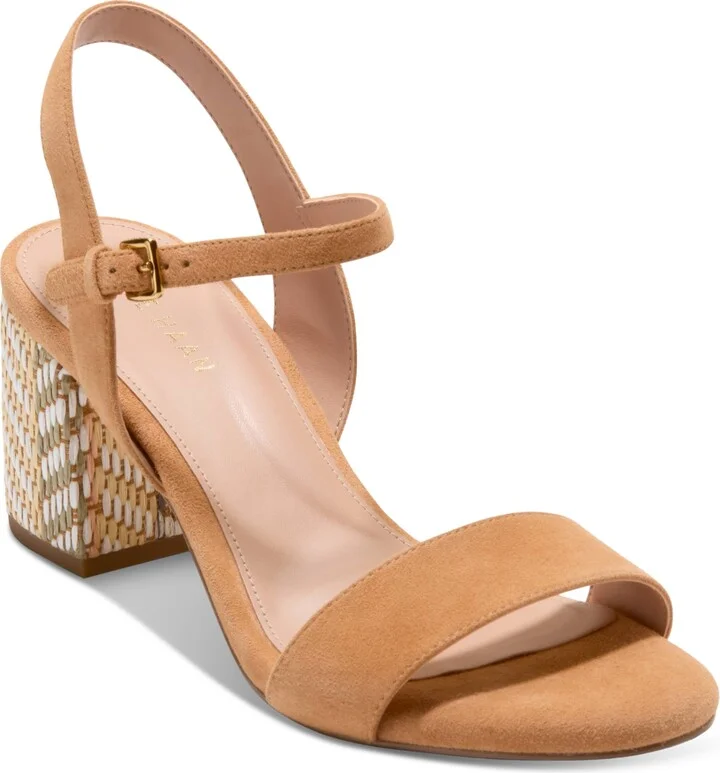 Striped Raffia,biscuit Leather