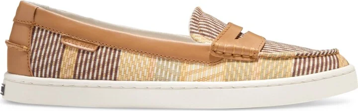 Cole Haan Women's Nantucket Penny Loafer Flats - Dutch Blue Suede, White - Image 6