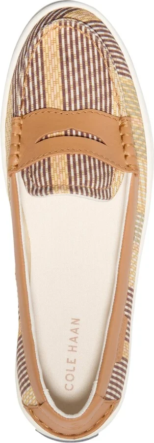 Cole Haan Women's Nantucket Penny Loafer Flats - Dutch Blue Suede, White - Image 8