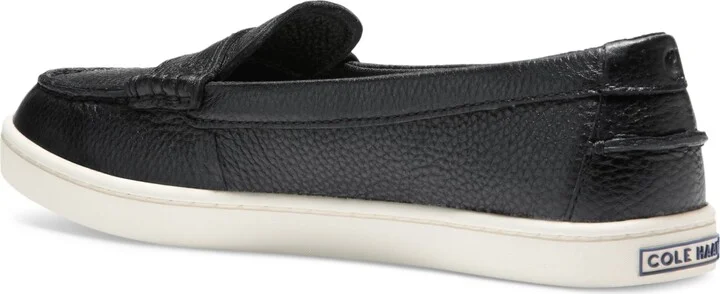 Cole Haan Women's Nantucket Penny Loafer Flats - Dutch Blue Suede, White - Image 11