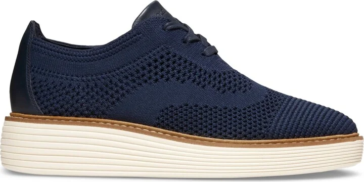 Cole Haan Women's OriginalGrand Stitchlite Platform Oxfords - Navy Blazer Knit, Ivory - Image 2