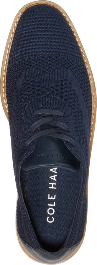 Cole Haan Women's OriginalGrand Stitchlite Platform Oxfords - Navy Blazer Knit, Ivory - Image 4
