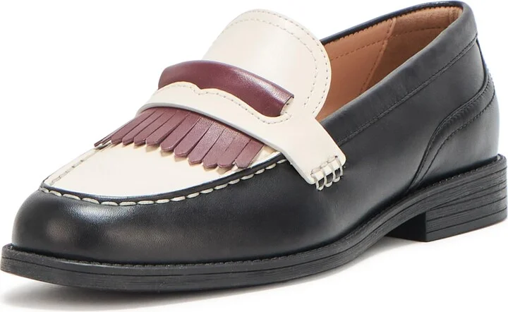 Ivory/Black/Dark Garnet Leather