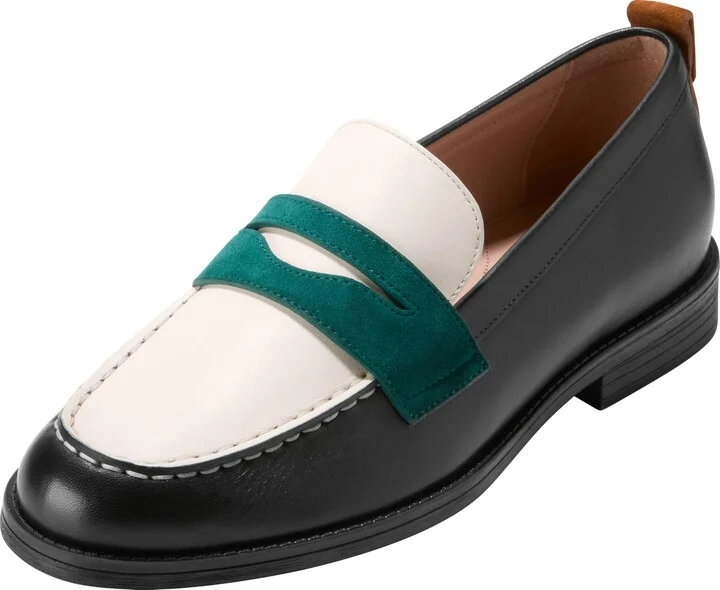 Black/Ivory Leather/Tobacco Suede