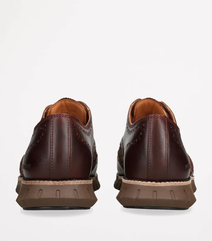 Cole Haan Woven Leather Zerogrand Wingtip Oxford Shoes - Image 2